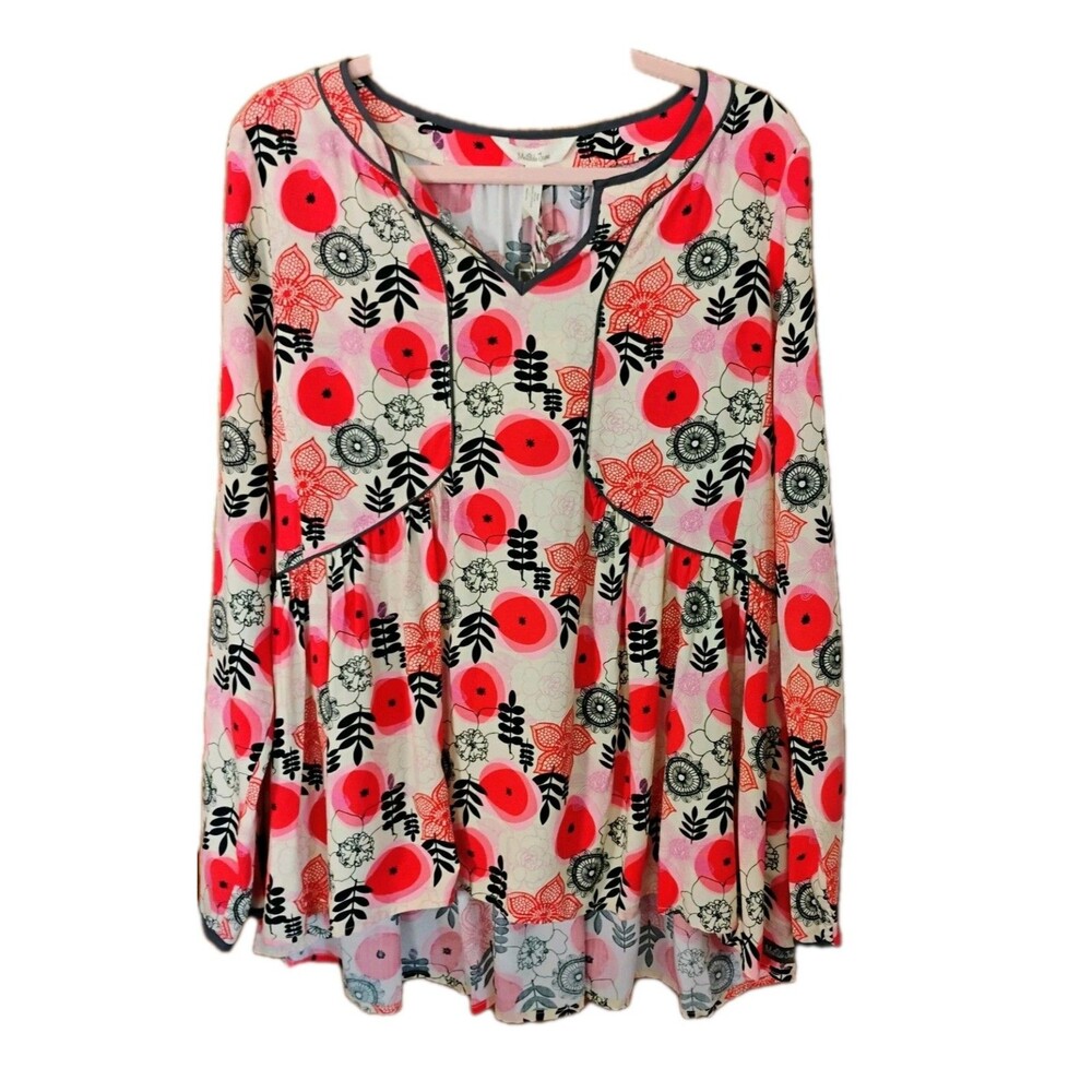 NWT Matilda Jane Women's Tunic Floral Blouse, Size S‎